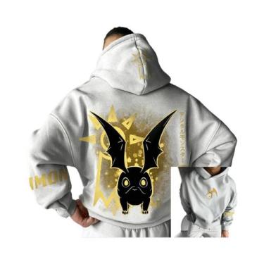 Imagem de Hoodie Unissex Oversize Com Estampa Gráfica De Anime Digimon, Suéter C
