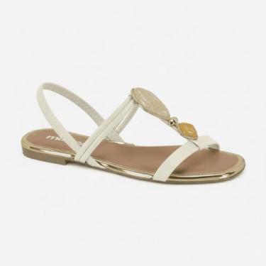 Imagem de Sandália Moleca Elástico Branco Off Feminina Ortopédica -, Branco off,