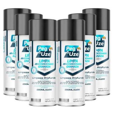 Imagem de Kit 6 Limpa Ar Condicionado Cheiro Carro Novo Automativo Granada 250ml