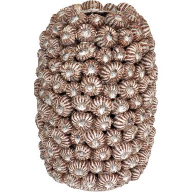 Imagem de VASO DECORATIVO ENFEITE PLANTA CERÂMICA 31x21x21cm BEGE