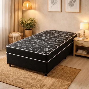 Imagem de Cama Box Conjugado Solteiro Colchão 10cm 188x88