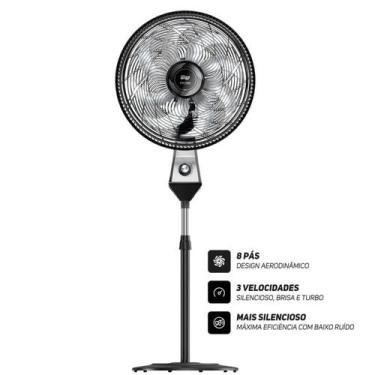 Imagem de Ventilador WAP Flow Turbo Eco 50cm 8 Pás 180W Silencioso 2 em 1 Mesa e