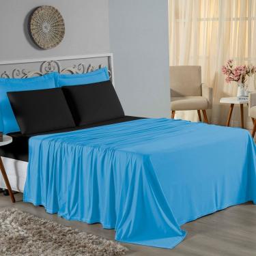 Imagem de Jogo De Cama Queen Nobre 4 Peças Lençol Com Elástico De 30cm De Altura Malha 100% Algod...