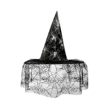 Imagem de Chapéu De Bruxa Feminino Para Halloween, 2 Peças, Acessório De Fantasi