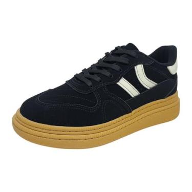 Imagem de Tênis Feminino Casual Flatform Conforto Estilo Leveza Moleca, Preto, B