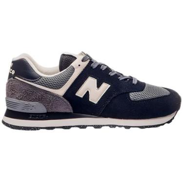 Imagem de Tenis masculino new balance 574 v2, Preto, Laranja, 39