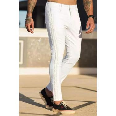 Imagem de Calça Jeans Masculina Moderna E Confortável Pitbull-87896, Branco, 42