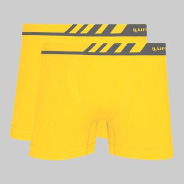 Imagem de Kit 2 Cuecas Lupo Boxer Microfibra Sem Costura 00671, Amarelo claro, G