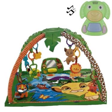 Imagem de Tapete Atividade Bbê Interativo Selva +Brinquedo Dog Musical - Color B