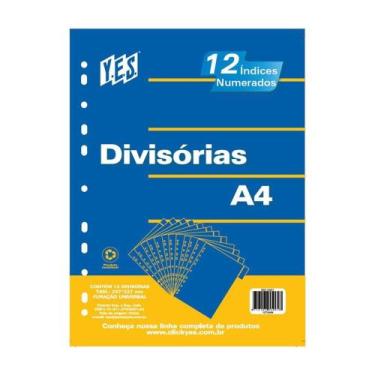 Imagem de Divisória com 12 divisões A4 - Numérica Anual - Yes