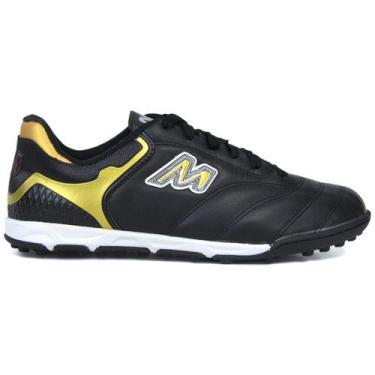Imagem de Chuteira Society Mathaus Firense Couro Sola 190 masculino, 41, Preto, 