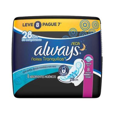 Imagem de Absorvente Always Noites Tranquilas com Abas Seca Leve 8 Pague 7