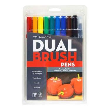 Imagem de Est Caneta Dual Brush Primary C/10 Cores Tombow