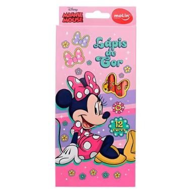 Imagem de Lápis de Cor Sextavado 12 Cores Molin - Minnie Mouse 1