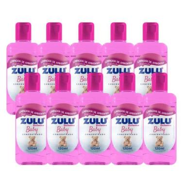 Imagem de Kit 10 Limpador Perfumado de Ambientes Concentrado Baby Zulu 120ml - C