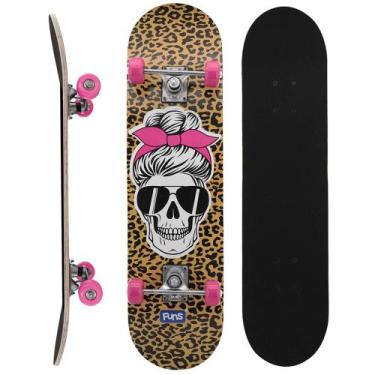 Imagem de Skate com shape de madeira lixa + truck de aluminio e roda pvc streme 