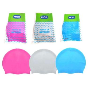 Imagem de Touca de Natação de Silicone Não Molha Mor Tarugão, Prata