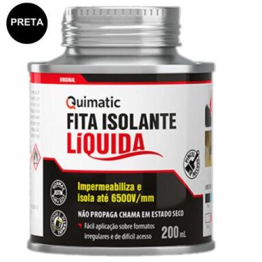 Imagem de Fita Isolante Líq. Preta 200ml p/ Todos os Usos Quimatic