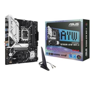 Imagem de Placa Mãe Asus B760M-AYW WiFi II Socket LGA 1700 Chipset Intel B760 DD