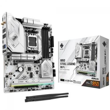 Imagem de Placa Mãe ASRock B850 Steel Legend WiFi, Chipset B850, AMD AM5, ATX, D