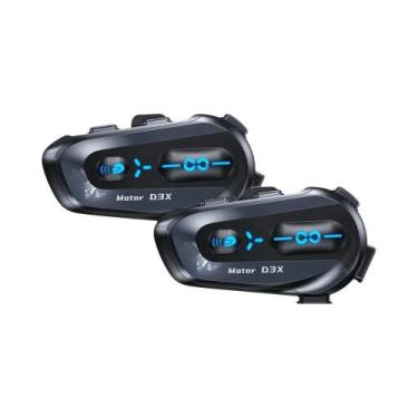 Imagem de Intercomunicador Para Capacete De Moto 600M V5.4 À Prova d'Água Com Co