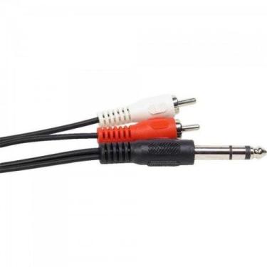 Imagem de Cabo P10 Macho Stereo Para 2X RCA Macho 2.0M Niquel Storm - PCT / 10
