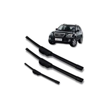 Imagem de Kit 3 Palhetas Limpador Chery Tiggo 2009/2015 3 Peças Preto Preto, Pre
