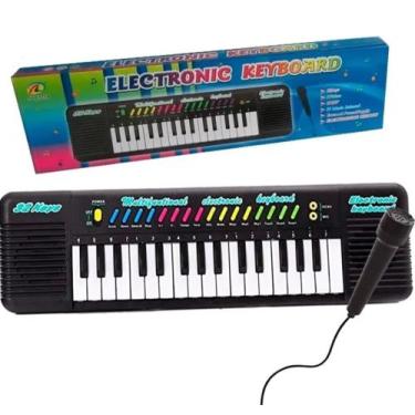 Imagem de Brinquedo Pianinho Musical Eletrônico Com Vários Sons e Microfone - BB