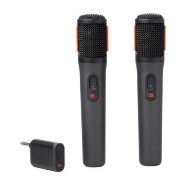 Imagem de Kit Com 02 Microfones Sem Fio Jbl Preto Wireless Original