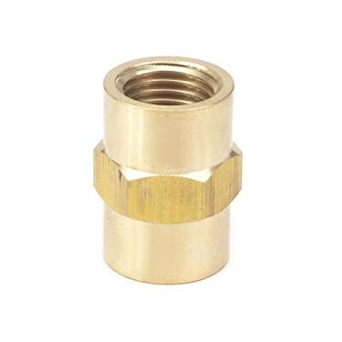 Imagem de 1/8 '1/4' 3/8 'Bico sextavado fêmea igual ao redutor de latão Adaptador de conector de encaixe de tubo Água Gás Óleo Combustível, Preto