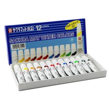 Imagem de Aquarela Líquida Sakura Mat Water Color 12 Cores EMW-12