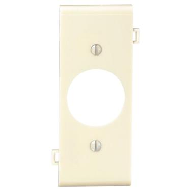 Imagem de Leviton PSC7-I Placa de tomada para dispositivo de furo único de 3,5 cm (1,406 polegadas), nylon termoplástico, montagem do dispositivo, painel central, marfim