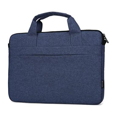 Imagem de Elonglin Maleta para Laptop Adulto Unissex Bolsa Protetora de 13-15,6 "Ipad Bolsa para Notebook à Prova d'água com Alça de Ombro Ajustável Azul Marinho 15,6 polegadas
