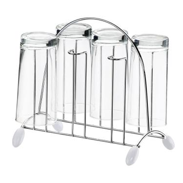 Imagem de Suporte para 6 Copos Utimil em Aço Cromado