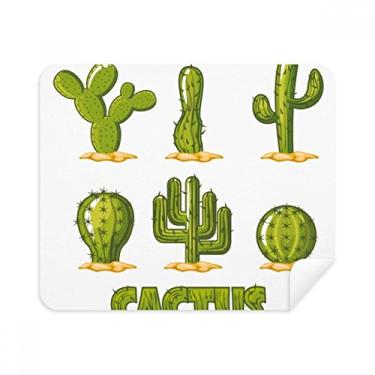 Imagem de Pano de limpeza para suculentas em vaso com estampa de cacto, 2 peças de tecido de camurça