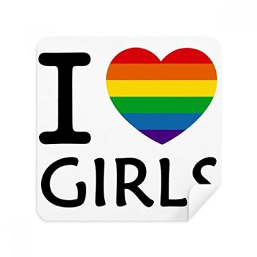 Imagem de Tecido de camurça Transgênero Bisexuals Heart LGBT para óculos de limpeza, 2 unidades