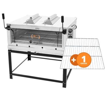 Imagem de KIT - Forno Gás Industrial Roma Inox Infravermelho FIRIV110 + Grade extra