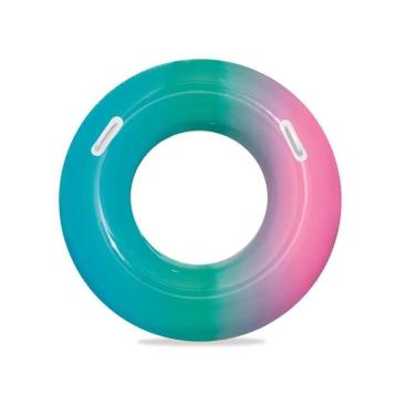 Imagem de Boia Inflável Arco íris Azul/rosa Rosa