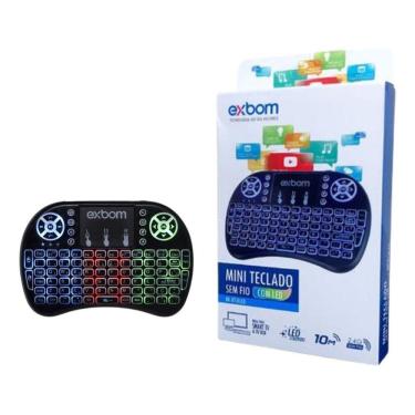 Imagem de Controle Mini Teclado Universal Smart Tv Pc Netflix Sem Fio