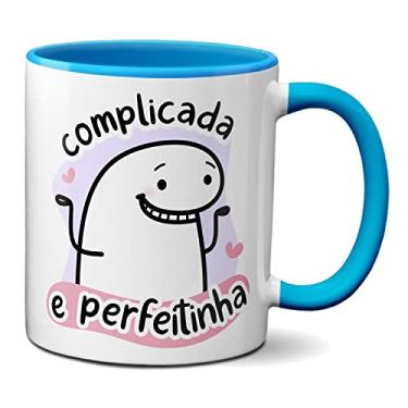 Imagem de Caneca Flork Namorados Apaixonados Complicada E Perfeitinha (Azul)