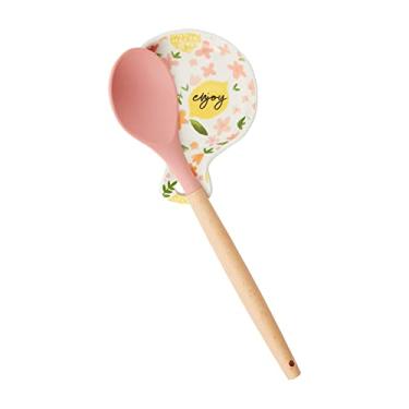 Imagem de Mud Pie Lemon Spoon Rest Set, Multi, rest 5.75" x 4.5" | spoon 12 1/2"