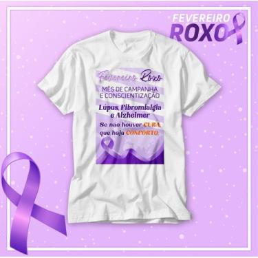 Imagem de Fevereiro Roxo Campanha Saúde Prevenção Camiseta Oficial - Vidape