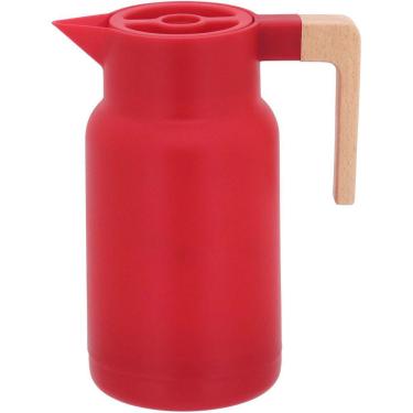 Imagem de NORDEN GARRAFA TÉRMICA 25x13x13cm 1L PLÁSTICO VERMELHO AMPOLA VIDRO