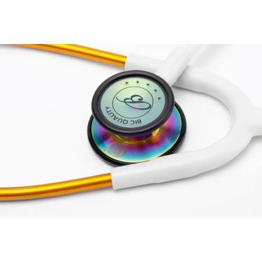 Imagem de Estetoscópio Bic Adulto Duplo Inox Preto Branco Es1511