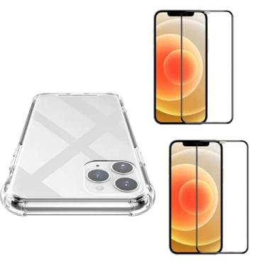 Imagem de Capinha Case Anti Impacto e 2X Película Vidro 3D Compatível iPhone 12