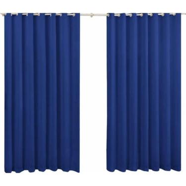 Imagem de Cortina Roma 2,20X1,70 Quarto Sala Escritorio Azul Royal