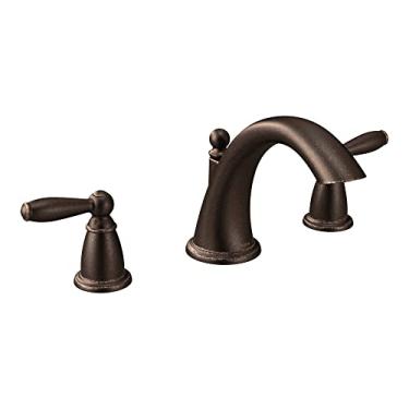 Imagem de Moen T4943ORB Brantford Two-Handle Low-Arc Roman Tub Faucet without Valve, Oil-Rubbed Bronze