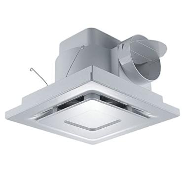 Imagem de Fã exausto Ventilador de exaustão de teto de 10 ", 300*300mm de ventilador de ventilação silencioso de volume de ar grande, ventilador de ventilação de teto integrado quadrado para banheiro, cozinha,