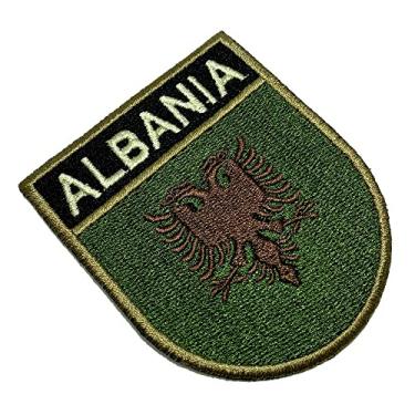 Imagem de BP0221ET03 Bandeira Albânia Patch Bordado Termo Adesivo