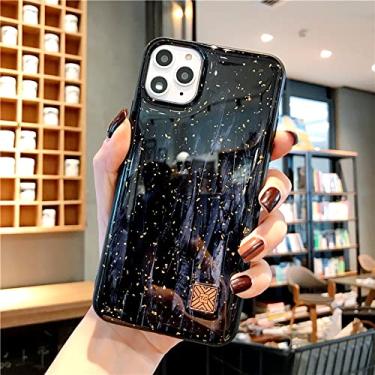 Imagem de Capa de telefone com textura de pedra de granito brilhante de folha de ouro para iphone 12 mini 11 13 pro xs max x xr 7 8 plus se capa macia, d49, para iphone 13pro max